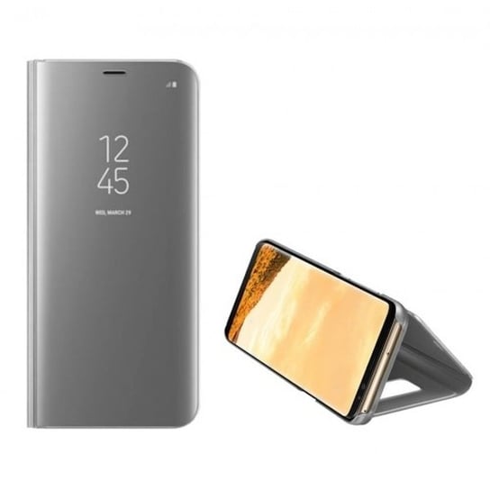 Etui Clear View Huawei P Smart+ 2019 srebrny/silver KD-Smart