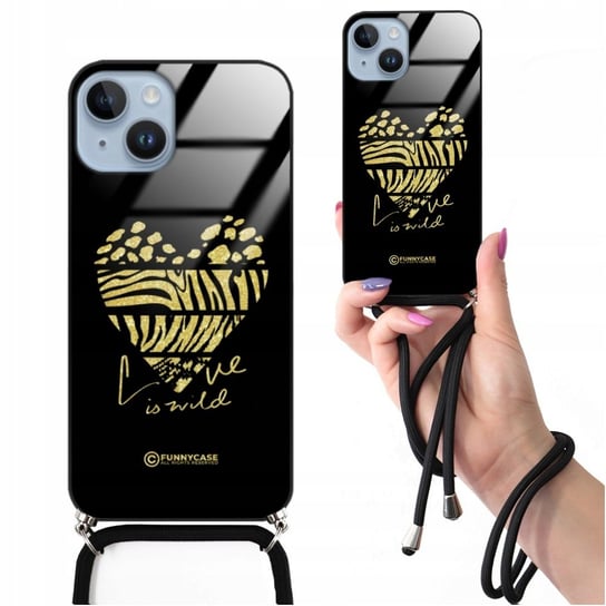 ETUI CROSSGLAM BROKAT ZŁOTY do IPHONE 14 PLUS Pióro Sweet Motywacja Wzory Funnycase