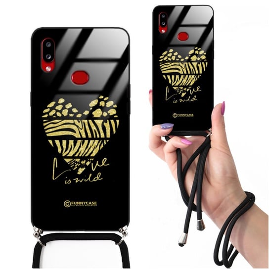 ETUI CROSSGLAM BROKAT ZŁOTY do SAMSUNG A10S Piórko Sweet Motywacja Wzory Funnycase