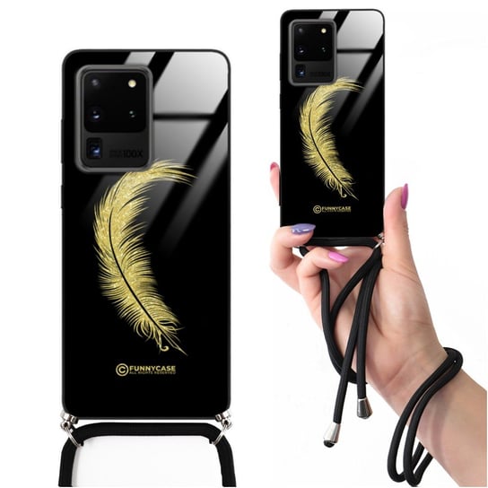 ETUI CROSSGLAM BROKAT ZŁOTY do SAMSUNG S20 ULTRA Pióro Cute Motywacja Wzory Funnycase