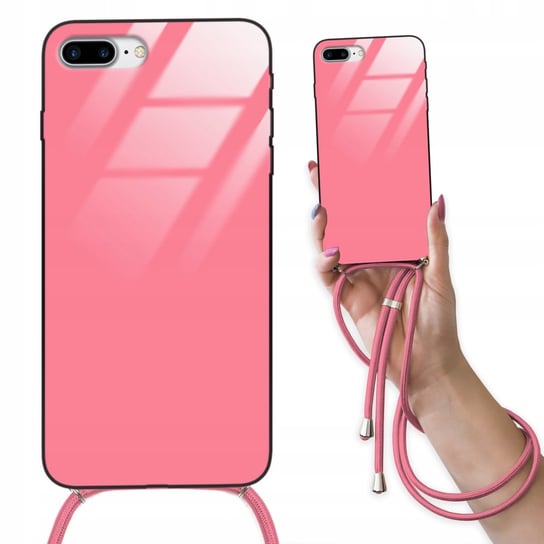 ETUI CROSSGLAM RÓŻOWY do IPHONE 8 PLUS Case Smycz Funnycase