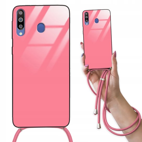 ETUI CROSSGLAM RÓŻOWY do SAMSUNG M30 Case Sznurek Funnycase