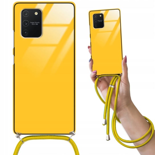 Etui CROSSGLAM ŻÓŁTY do SAMSUNG S10 LITE Obudowa Glass Case ze Sznurkiem Funnycase