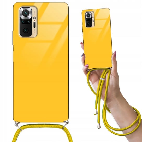 Etui CROSSGLAM ŻÓŁTY do XIAOMI REDMI NOTE 10 PRO Obudowa Szklana + Sznurek Funnycase