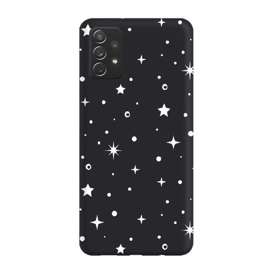 Etui czarne matowe z nadrukiem Samsung Galaxy A32 5G Gwiazdki 2 PieceofCase