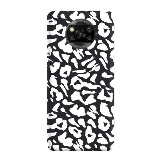 Etui czarne matowe z nadrukiem Xiaomi POCO X3 PRO Centki białe PieceofCase