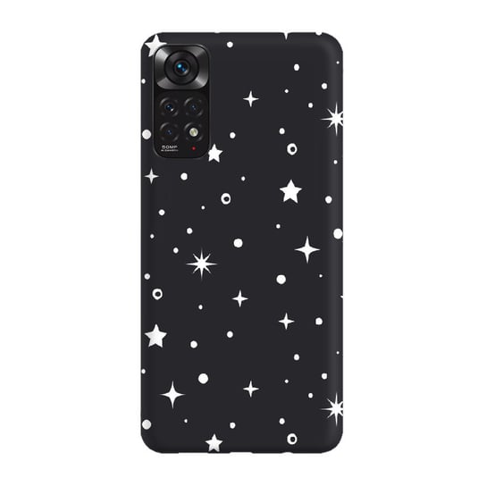 Etui czarne matowe z nadrukiem Xiaomi Redmi Note 11 Pro 5G Gwiazdki 2 PieceofCase