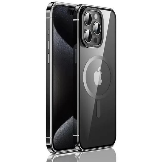 Etui D-Pro Titanium Metal Frame obudowa magnetyczna do MagSafe iPhone 14 Pro (Czarny) D-pro