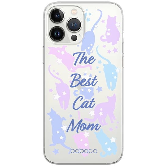 Etui dedykowane do IPHONE 13 PRO MAX wzór:  Koty 017 The Best Cat Mom oryginalne i oficjalnie licencjonowane Babaco