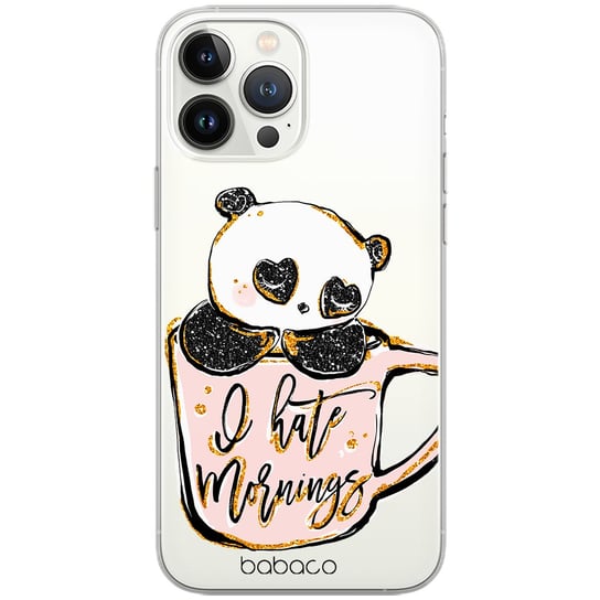 Etui dedykowane do Iphone 14 PRO MAX wzór:  Panda 005 oryginalne i oficjalnie licencjonowane Babaco