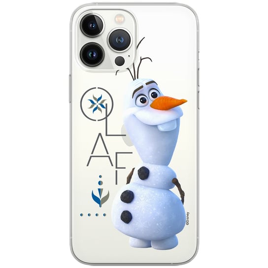 Etui Disney dedykowane do Iphone 12 / 12 PRO, wzór: Olaf 004 Etui częściowo przeźroczyste, oryginalne i oficjalnie licencjonowane Disney