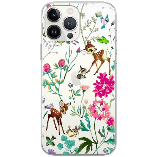 Etui Disney dedykowane do Iphone 12 Mini, wzór: Bambi i Przyjaciele 001 Etui częściowo przeźroczyste, oryginalne i oficjalnie licencjonowane Disney
