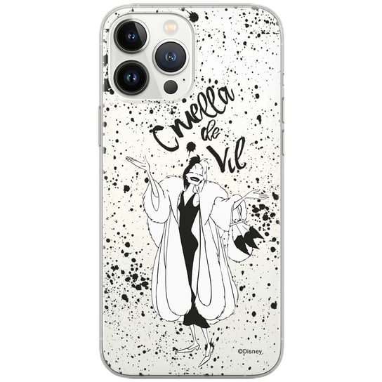 Etui Disney dedykowane do Iphone 12 Mini, wzór: Cruella 001 Etui częściowo przeźroczyste, oryginalne i oficjalnie licencjonowane Disney