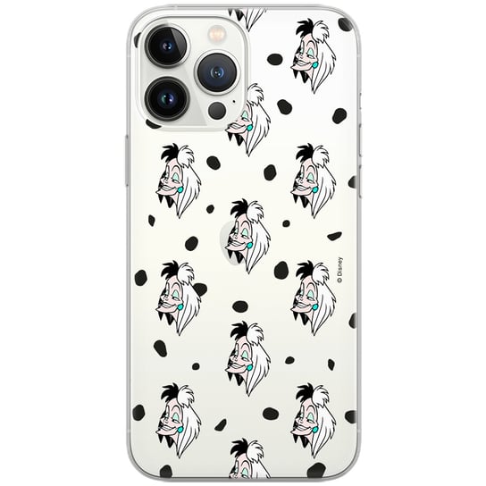 Etui Disney dedykowane do Iphone 12 Mini, wzór: Cruella 005 Etui częściowo przeźroczyste, oryginalne i oficjalnie licencjonowane Disney