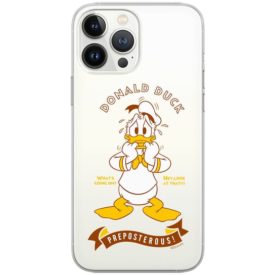Etui Disney dedykowane do Iphone 12 Mini, wzór: Donald 004 Etui częściowo przeźroczyste, oryginalne i oficjalnie licencjonowane Disney