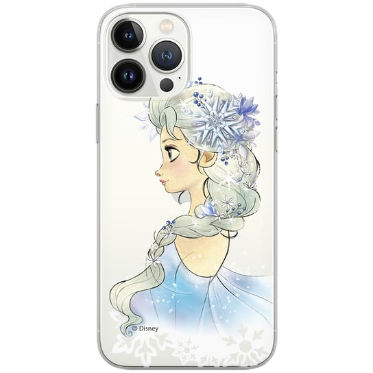 Etui Disney dedykowane do Iphone 12 Mini, wzór: Elsa 010 Etui częściowo przeźroczyste, oryginalne i oficjalnie licencjonowane Disney
