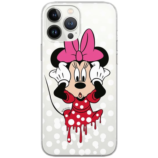 Etui Disney dedykowane do Iphone 12 Mini, wzór: Minnie 016 Etui częściowo przeźroczyste, oryginalne i oficjalnie licencjonowane Disney