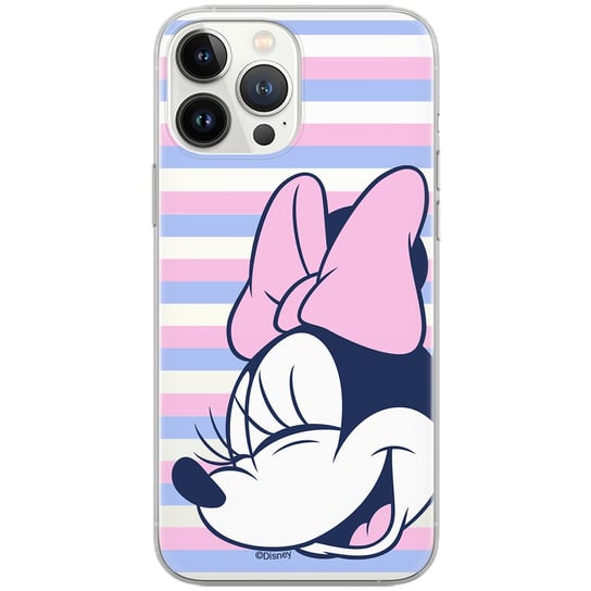 Etui Disney dedykowane do Iphone 12 Mini, wzór: Minnie 022 Etui częściowo przeźroczyste, oryginalne i oficjalnie licencjonowane Disney