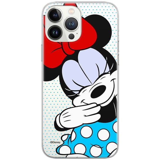 Etui Disney dedykowane do Iphone 12 Mini, wzór: Minnie 033 Etui częściowo przeźroczyste, oryginalne i oficjalnie licencjonowane Disney