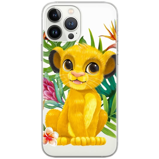 Etui Disney dedykowane do Iphone 12 Mini, wzór: Simba i Przyjaciele 004 Etui częściowo przeźroczyste, oryginalne i oficjalnie licencjonowane Disney