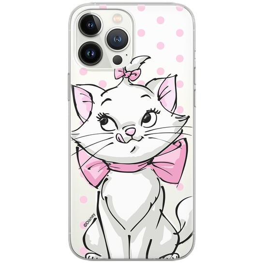 Etui Disney dedykowane do Iphone 12 PRO MAX, wzór: Marie 002 Etui częściowo przeźroczyste, oryginalne i oficjalnie licencjonowane Disney