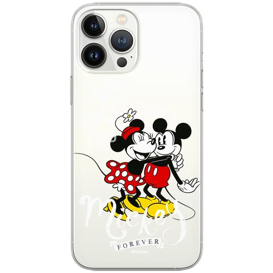 Etui Disney dedykowane do Iphone 12 PRO MAX, wzór: Mickey i Minnie 001 Etui częściowo przeźroczyste, oryginalne i oficjalnie licencjonowane Disney