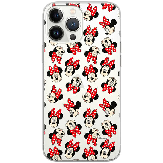 Etui Disney dedykowane do Iphone 12 PRO MAX, wzór: Minnie 001 Etui częściowo przeźroczyste, oryginalne i oficjalnie licencjonowane Disney