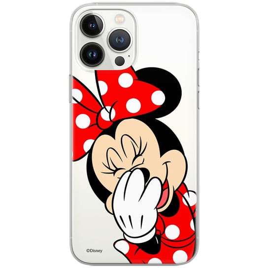 Etui Disney dedykowane do Iphone 12 PRO MAX, wzór: Minnie 006 Etui częściowo przeźroczyste, oryginalne i oficjalnie licencjonowane Disney