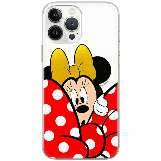 Etui Disney dedykowane do Iphone 12 PRO MAX, wzór: Minnie 015 Etui częściowo przeźroczyste, oryginalne i oficjalnie licencjonowane Disney