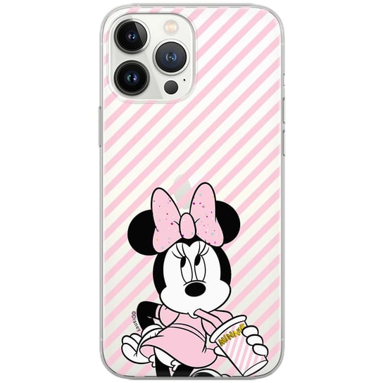 Etui Disney dedykowane do Iphone 12 PRO MAX, wzór: Minnie 017 Etui częściowo przeźroczyste, oryginalne i oficjalnie licencjonowane Disney