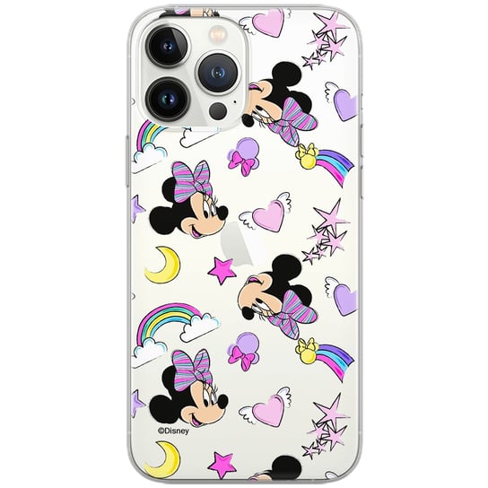 Etui Disney dedykowane do Iphone 12 PRO MAX, wzór: Minnie 031 Etui częściowo przeźroczyste, oryginalne i oficjalnie licencjonowane Disney