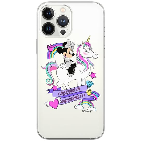 Etui Disney dedykowane do Iphone 12 PRO MAX, wzór: Minnie 035 Etui częściowo przeźroczyste, oryginalne i oficjalnie licencjonowane Disney