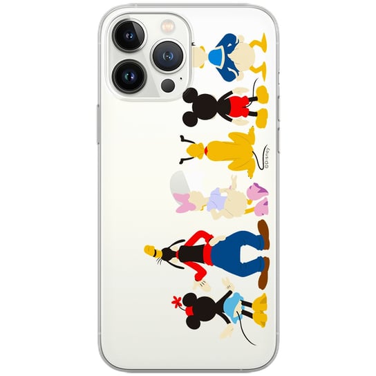 Etui Disney dedykowane do Iphone 13 MINI, wzór: Mickey i Przyjaciele 001 Etui częściowo przeźroczyste, oryginalne i oficjalnie licencjonowane Disney