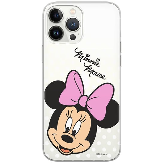 Etui Disney dedykowane do Iphone 13 MINI, wzór: Minnie 008 Etui częściowo przeźroczyste, oryginalne i oficjalnie licencjonowane Disney