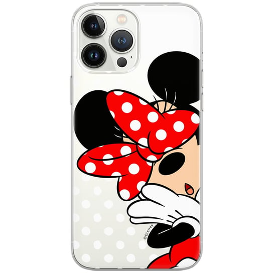 Etui Disney dedykowane do Iphone 13 PRO MAX, wzór: Minnie 003 Etui częściowo przeźroczyste, oryginalne i oficjalnie licencjonowane ERT Group