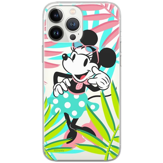 Etui Disney dedykowane do Iphone 13 PRO MAX, wzór: Minnie 040 Etui częściowo przeźroczyste, oryginalne i oficjalnie licencjonowane ERT Group