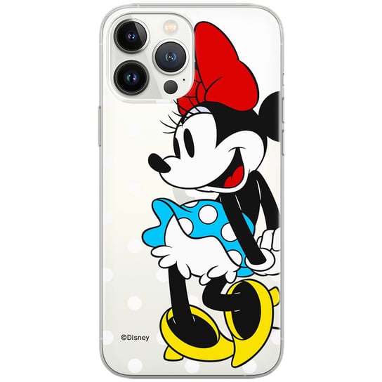 Etui Disney dedykowane do Iphone 13 PRO, wzór: Minnie 034 Etui częściowo przeźroczyste, oryginalne i oficjalnie licencjonowane Disney