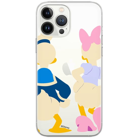 Etui Disney dedykowane do Iphone 13, wzór: Donald i Daisy 001 Etui częściowo przeźroczyste, oryginalne i oficjalnie licencjonowane Disney