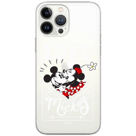 Etui Disney dedykowane do Samsung A70, wzór: Mickey i Minnie 002 Etui częściowo przeźroczyste, oryginalne i oficjalnie licencjonowane ERT Group