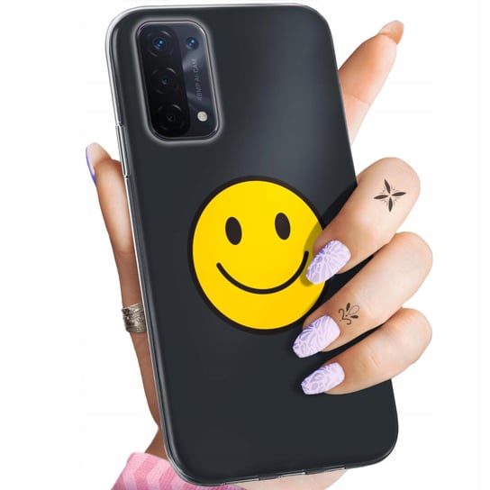 Etui Do A54 / A74 / A93 Wzory Uśmiech Smile Emoji Obudowa Pokrowiec Case Oppo