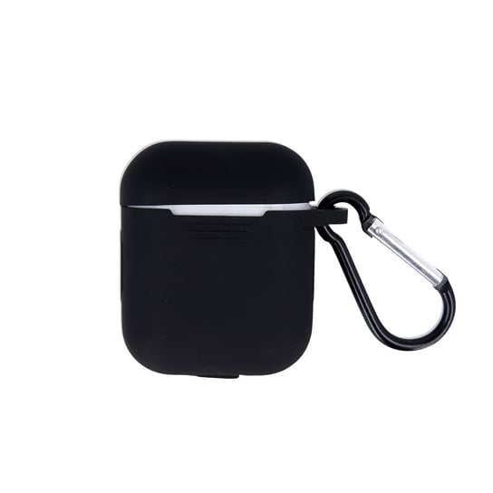 Etui do Airpods / Airpods 2 czarne z haczykiem OEM