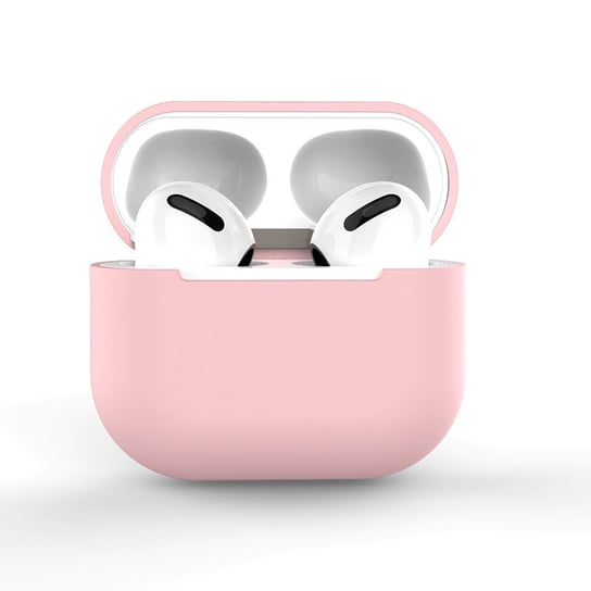Etui do AirPods Pro silikonowy miękki pokrowiec na słuchawki różowy (case C) Hurtel