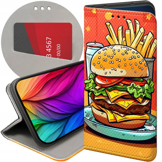 Etui Do Alcatel 1S 2021 / 3L 2021 Wzory Hamburger Burgery Fast-Food Futerał Alcatel