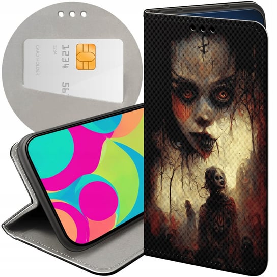 Etui Do Alcatel 3L 2019 Wzory Halloween Zombie Dynie Czaszki Czarownice Alcatel