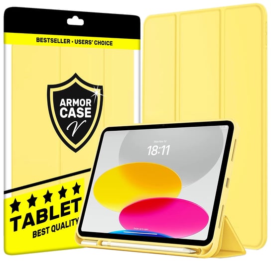 Etui do Apple iPad 10.9 GEN 10 2022 A2757 A2696 | żółty Armor Case