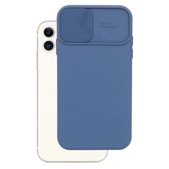 Etui Do Apple Iphone 11 A2111 Silicone Lens Granatowe Case Pokrowiec GSM-HURT