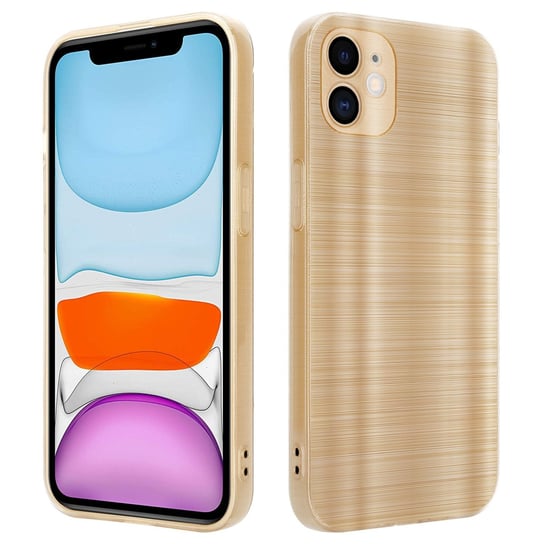 Etui Do Apple iPhone 11 Pokrowiec w Brushed Złoto Etui Silikonowe Obudowa Case Cover Cadorabo Cadorabo