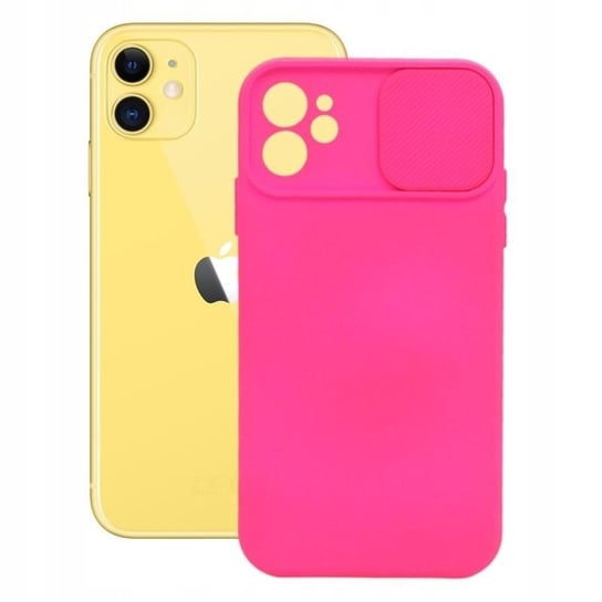 Etui Do Apple Iphone 11 Silicone Lens Różowe Pokrowiec Case GSM-HURT