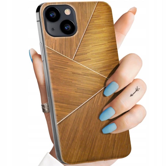 Etui Do Apple Iphone 13 Wzory Brązowe Drewniane Brown Obudowa Pokrowiec Apple