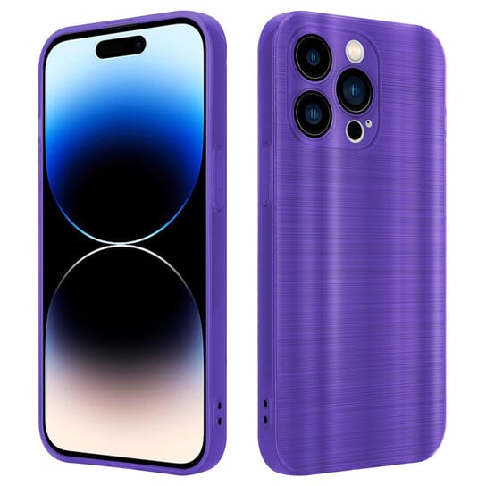 Etui Do Apple iPhone 14 PRO MAX Pokrowiec w Brushed Purpura Etui Silikonowe Obudowa Case Cover Cadorabo Cadorabo